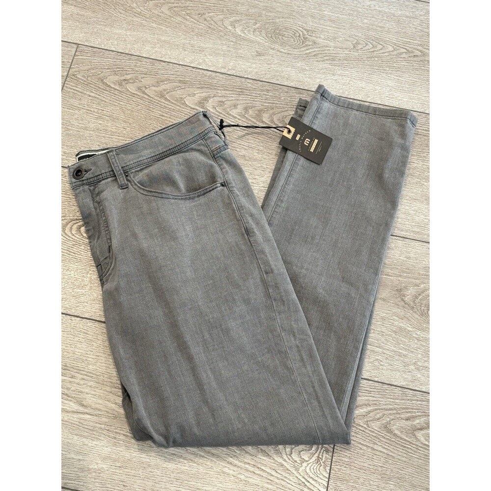Travis Mathew Mens Jeans Legacy Featherweight 32x32 Vintage Charcoal Golf Casual